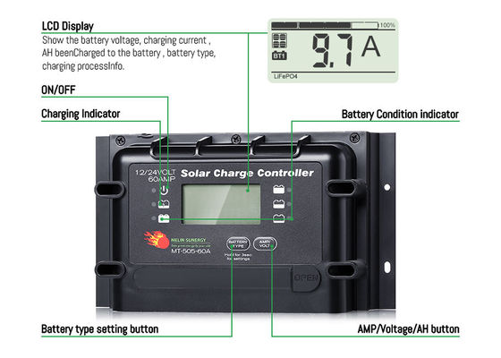 Harga yang bagus LCD LED 60 Amp Digital Solar Charge Controller dengan pilihan remote display on line