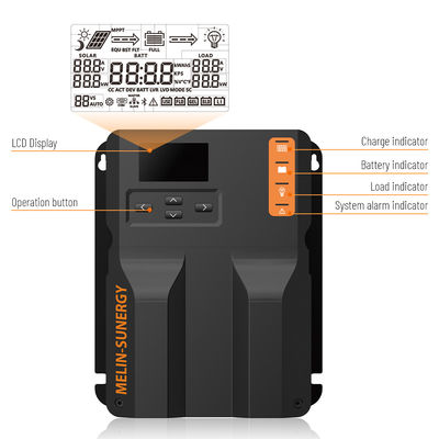 Hitam 40 Amp MPPT Solar Charge Controller Manual 12V 24V pendinginan alami