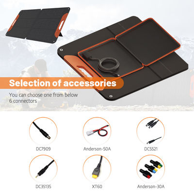 Panel Surya Lipat Portabel 120W dengan Garansi 3 Tahun dan Output 6A untuk Berkemah dan RV