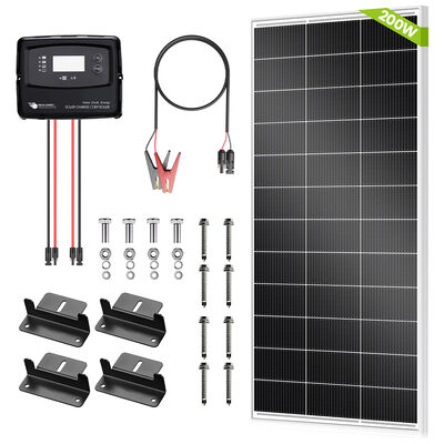 Kit Panel Surya RV 200W Portabel off grid rv camper solar system untuk Rumah Mobil dan Petualangan Luar Ruangan