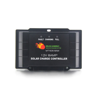 Black Intelligent Pwm Solar Charge Controller IP67 8A 12V 24V Pengontrol Pengisian Surya