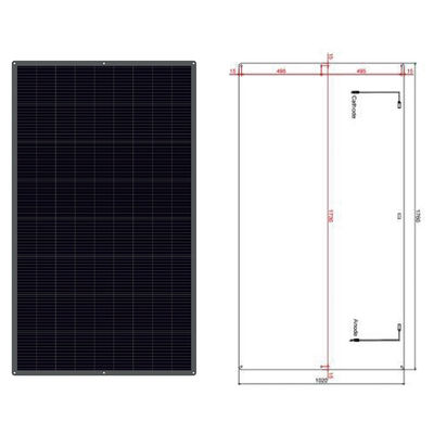 Harga yang bagus Panel Surya Semi Fleksibel Ultra Tipis 12V 100W dengan Lapisan ETFE dan Peringkat IP67 Dapat Ditekuk Hingga 30 Derajat on line